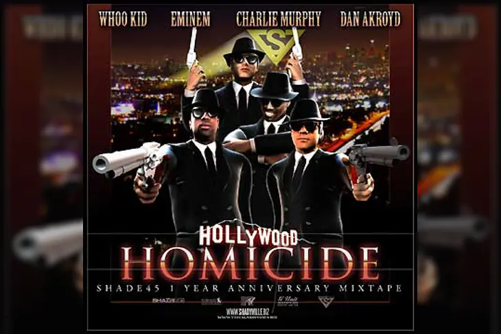 Illustration de la couverture du mixtape DJ Whoo Kid Eminem Charlie Murphy Hollywood Homicide